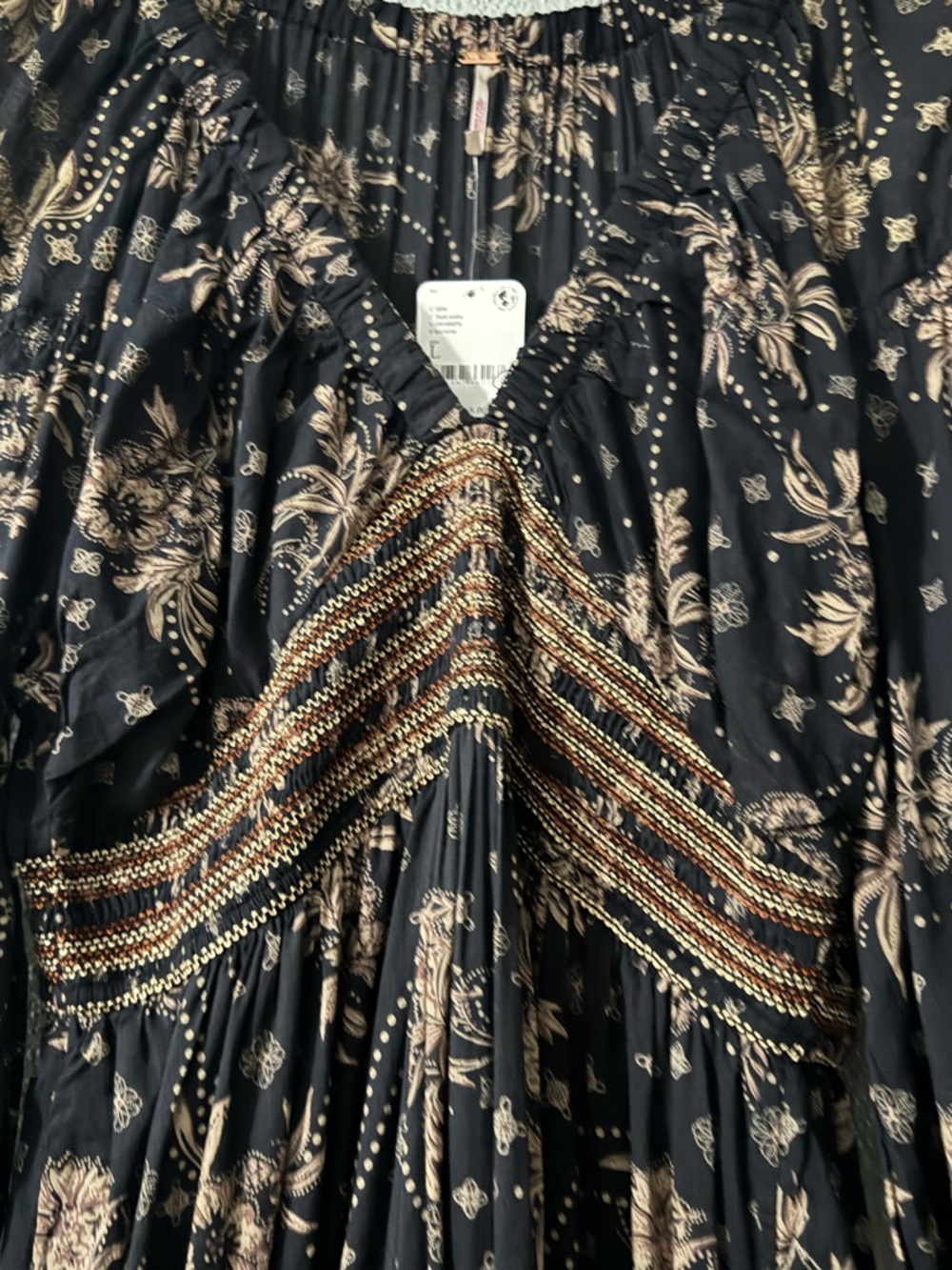 NWT Free People Golden Hour Maxi Dress Size Large Boho MSRP $168 - Picture 16 of 16